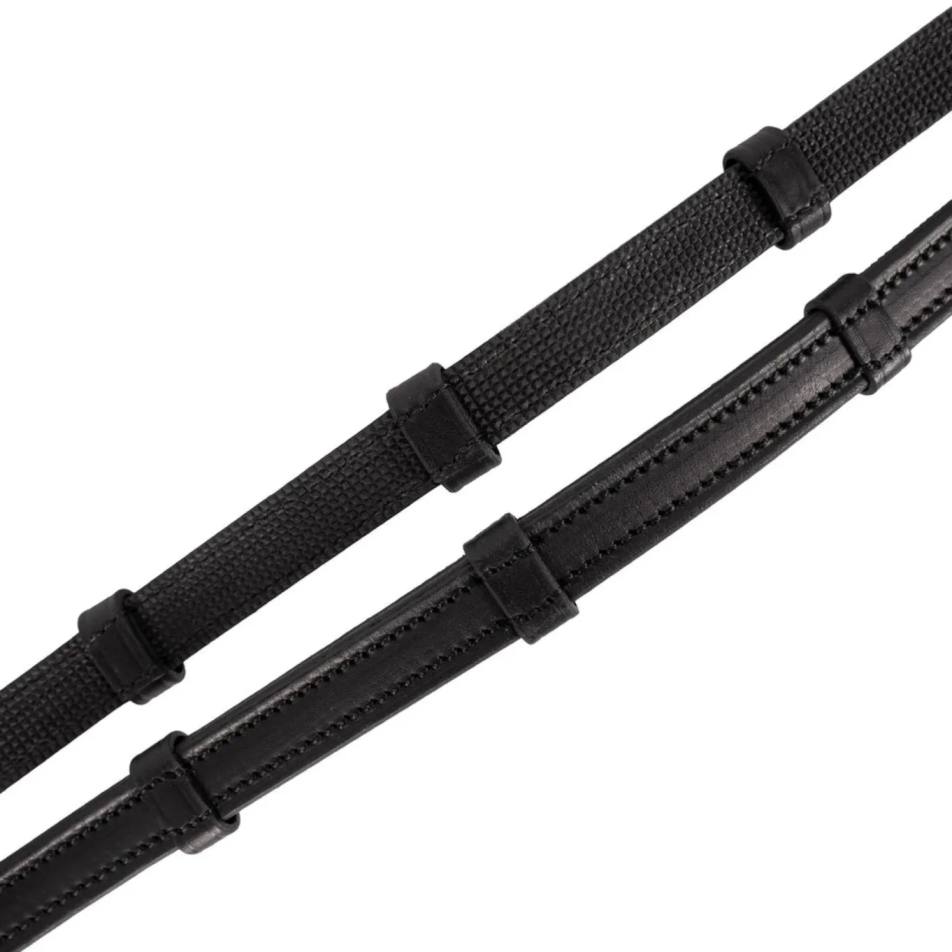 Mondega Rubber Lined Reins W/ Stoppers