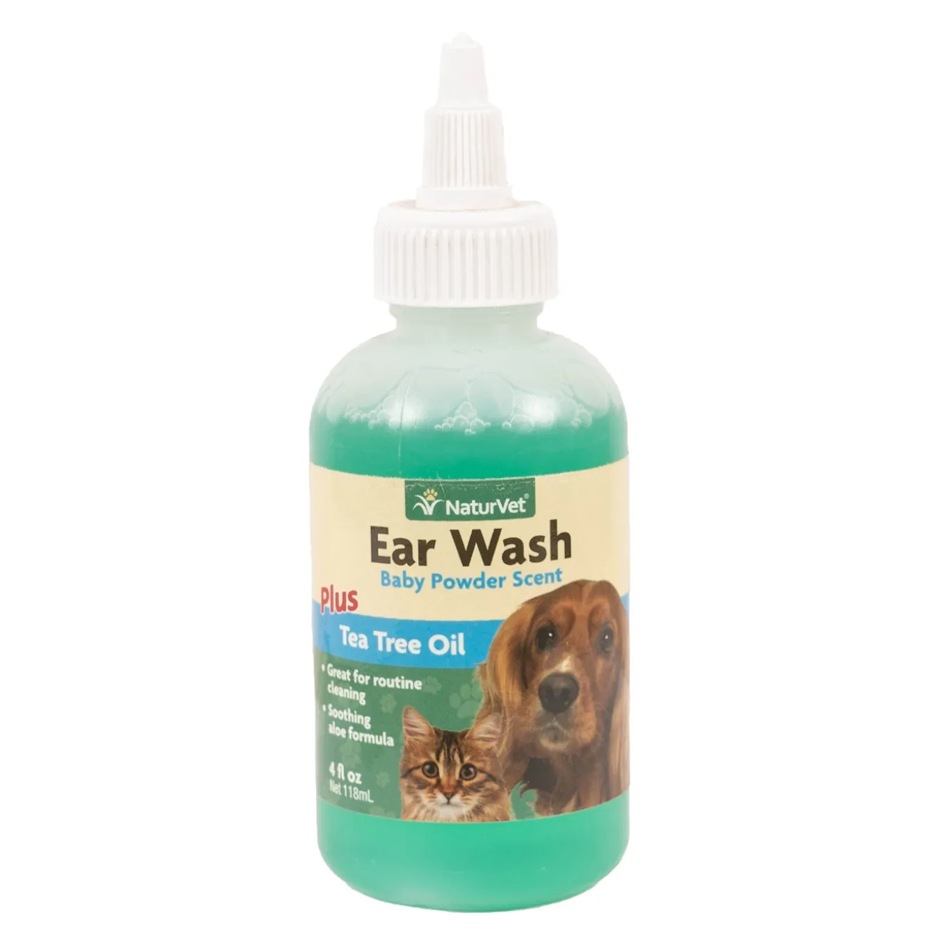 NaturVet Ear Wash W/ Tea Tree Oil 118 mL