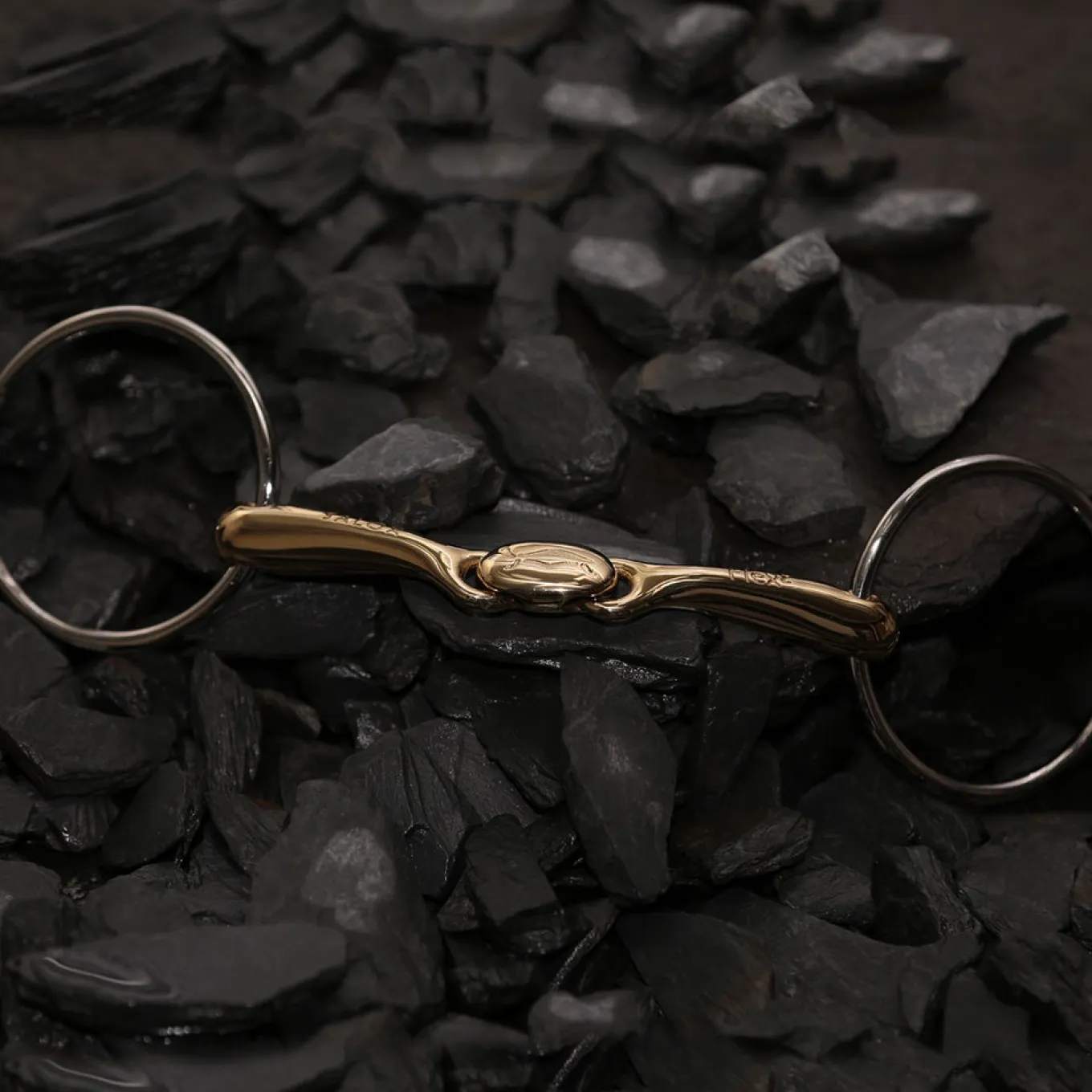 Neue Schule Loose Ring Turtle Top Flex Snaffle Bit 16 mm