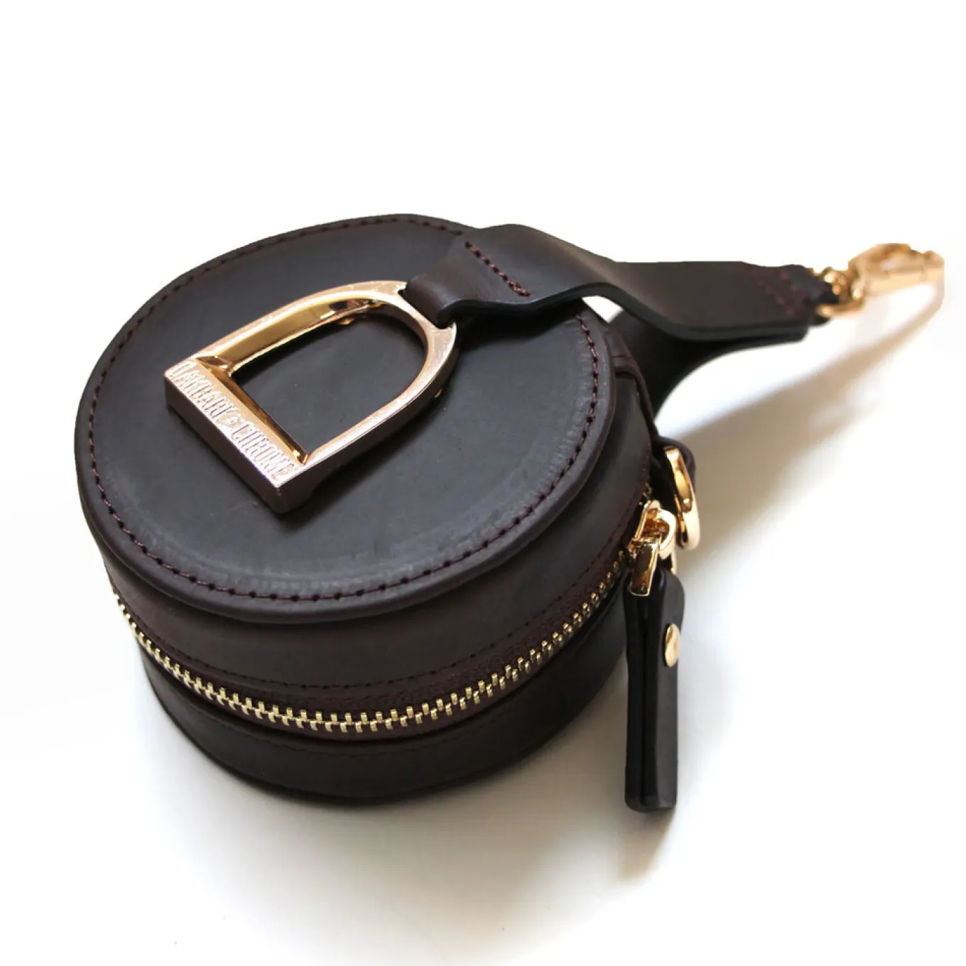 Oakbark & Chrome Stirrup Accessory Keeper