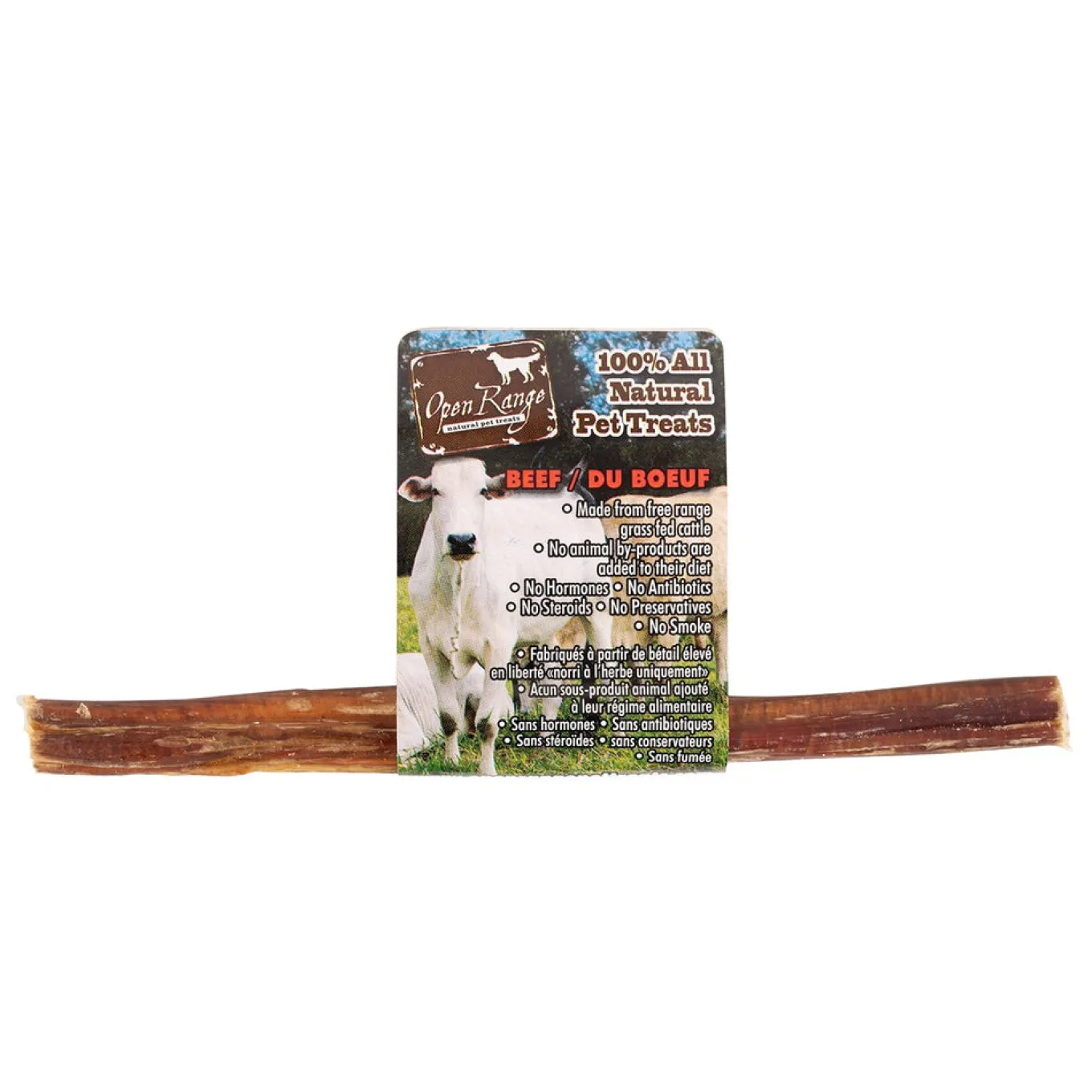 Open Range Mini Bully Stick Veal Dog Chew 15 cm