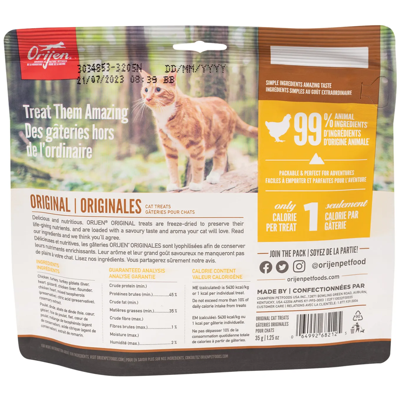 Orijen Freeze Dried Original Cat Treats 35 g