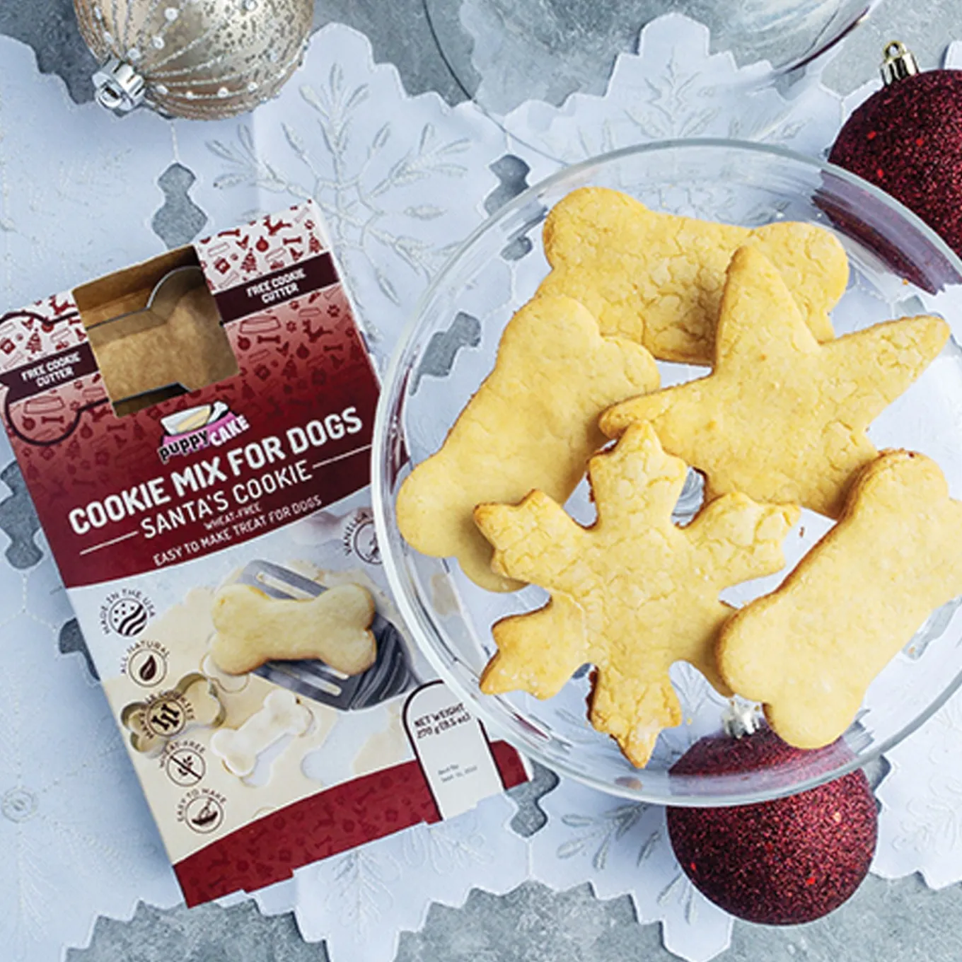 Puppy Cake Wheat Free Holiday Cookie Mix W/ Cookie Cutter 270 g