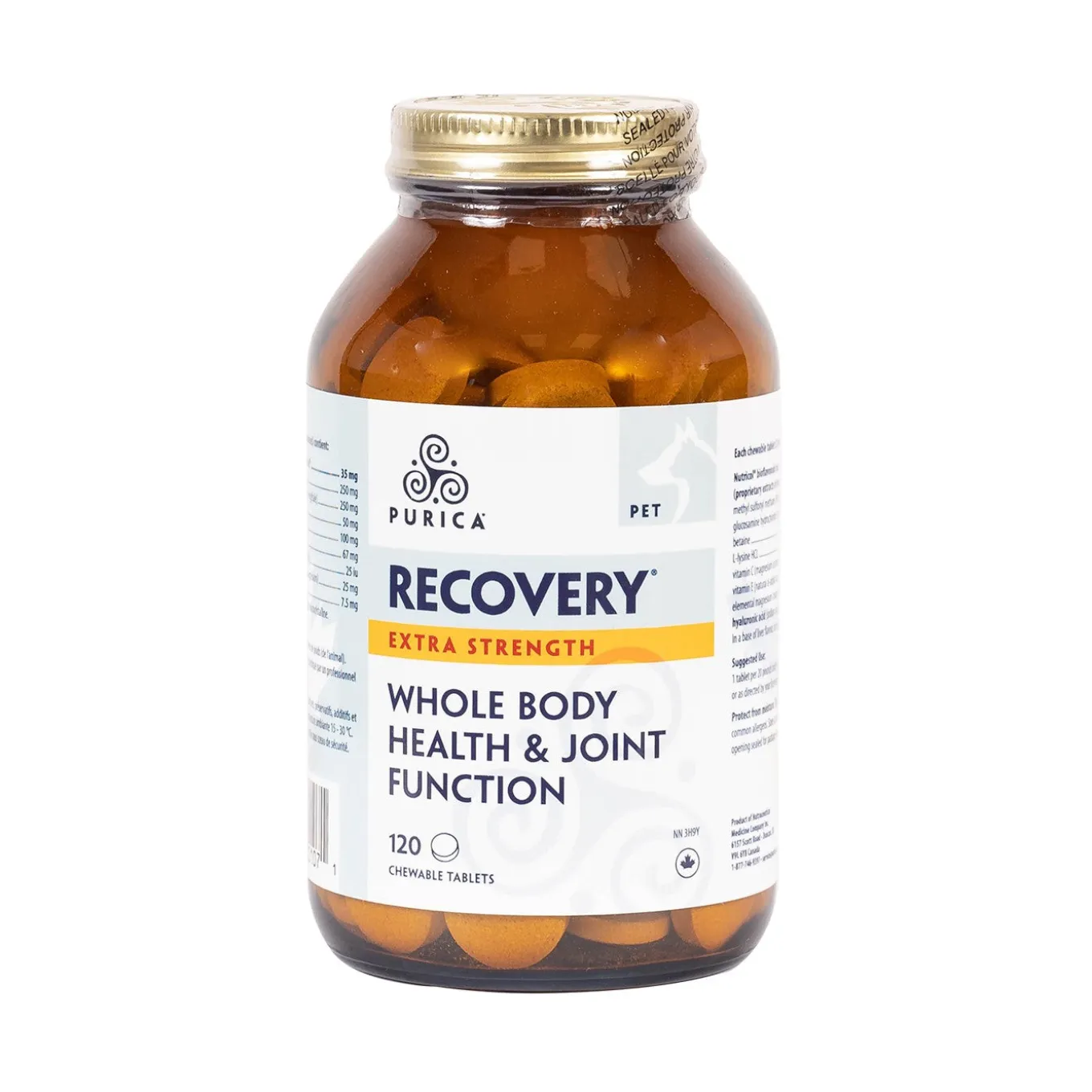 Purica Recovery SA Extra Strength Tablets 120 Count