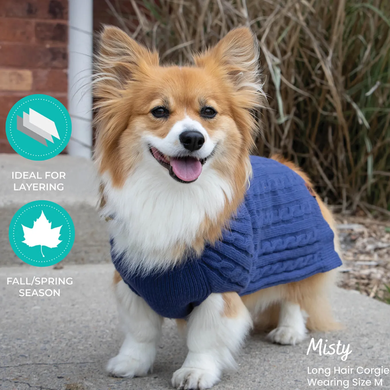 Shedrow K9 Brentwood Cable Knit Dog Sweater Plus