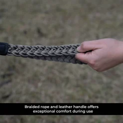 Shedrow K9 Rideau Braided Rope & Leather Leash