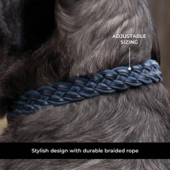 Shedrow K9 Rideau Braided Rope & Leather Collar