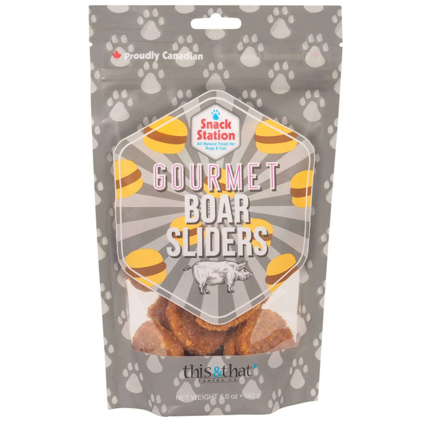 This & That Gourmet Boar Sliders Dog Treats 142 g