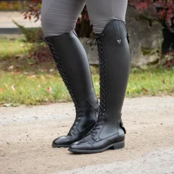Vastana Stivali Movi Lace-up Tall Boots