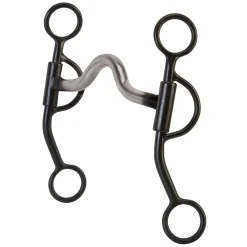 Weaver Black Steel Sweet Iron Curb Bit W/ Medium Port