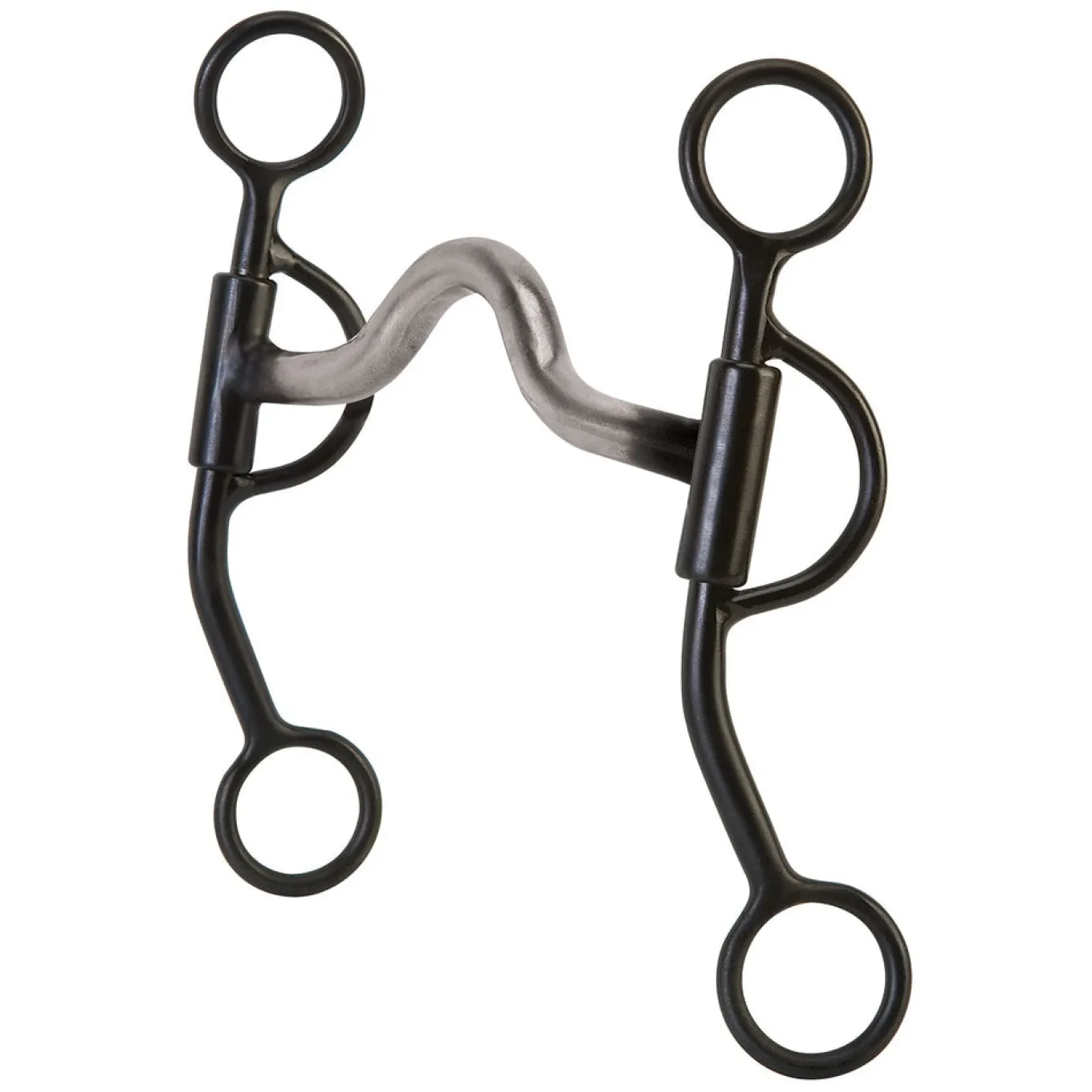 Weaver Black Steel Sweet Iron Curb Bit W/ Medium Port
