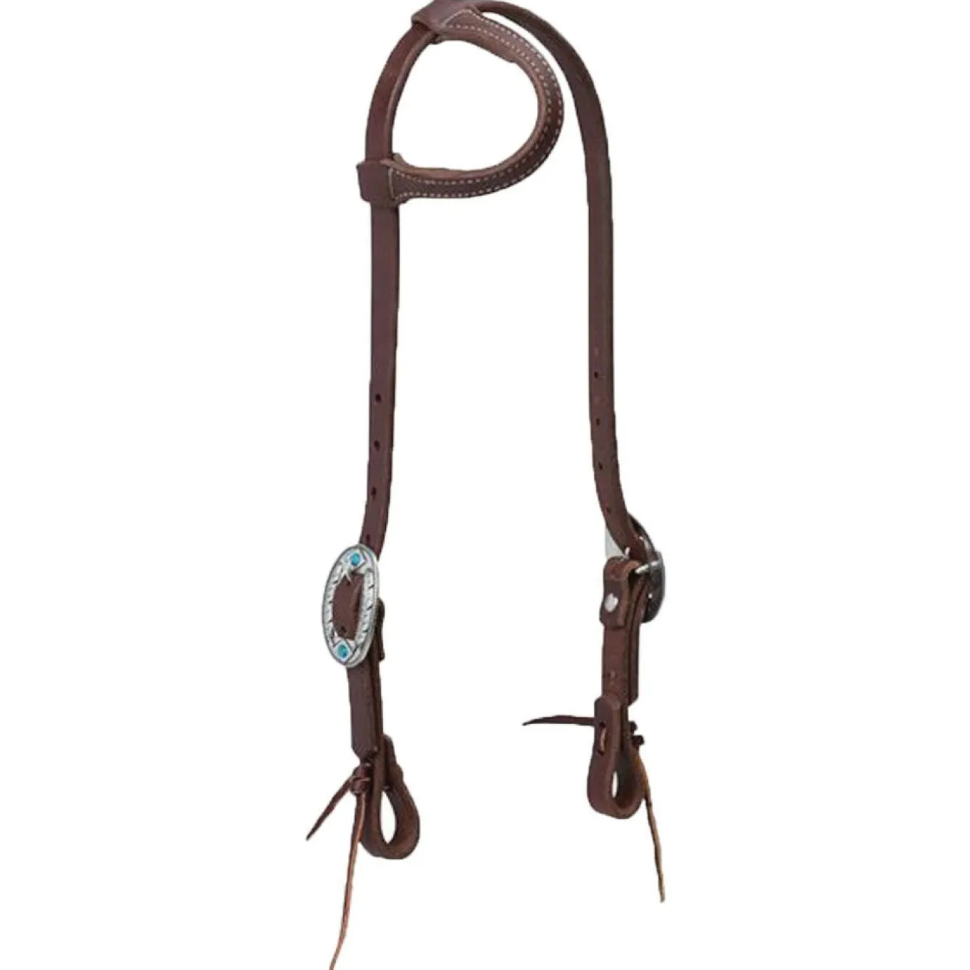 Weaver Canyon Rose One Ear Feather Designer Headstall